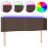 Hoofdbord LED 147x16x78/88 cm kunstleer bruin