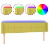 Hoofdbord LED 203x16x78/88 cm stof groen