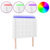 Hoofdbord LED 103x16x118/128 cm kunstleer wit