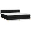 Boxspring met matras stof zwart 180x200 cm