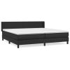 Boxspring met matras kunstleer zwart 200x200 cm