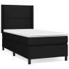 Boxspring met matras stof zwart 100x200 cm
