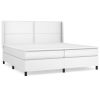 Boxspring met matras kunstleer wit 200x200 cm