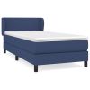 Boxspring met matras stof blauw 100x200 cm