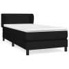 Boxspring met matras stof zwart 100x200 cms