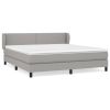 Boxspring met matras stof lichtgrijs 180x200 cm