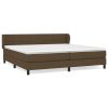Boxspring met matras stof donkerbruin 200x200 cm