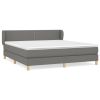 Boxspring met matras stof donkergrijs 180x200 cm