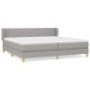 Boxspring met matras stof lichtgrijs 200x200 cm