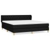 Boxspring met matras stof zwart 180x200 cm