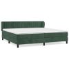 Boxspring met matras fluweel donkergroen 200x200 cm