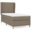 Boxspring met matras stof taupe 100x200 cm
