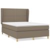 Boxspring met matras stof taupe 140x190 cm