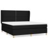 Boxspring met matras stof zwart 160x200 cm