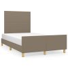 Bedframe met hoofdeinde stof taupe 120x200 cm