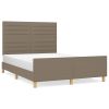 Bedframe met hoofdeinde stof taupe 140x200 cm