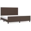 Bedframe met hoofdbord kunstleer bruin 160x200 cm