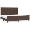 Bedframe met hoofdbord kunstleer bruin 200x200 cm