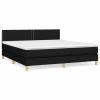 Boxspring met matras stof zwart 180x200 cm