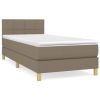Boxspring met matras stof taupe 100x200 cm