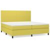 Boxspring met matras stof groentje 200x200 cm