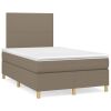 Boxspring met matras stof taupe 120x200 cm