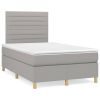 Boxspring met matras stof lichtgrijs 120x200 cm