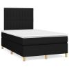 Boxspring met matras stof zwart 120x200 cm