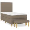 Boxspring met matras stof taupe 90x200 cm