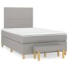 Boxspring met matras stof lichtgrijs 120x200 cm