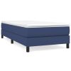 Boxspring met matras stof blauw 90x190 cm