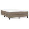 Boxspring met matras stof taupe 140x200 cm