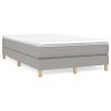 Boxspring met matras stof lichtgrijs 120x200 cm