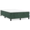 Boxspring met matras fluweel donkergroen 120x200 cm