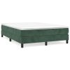 Boxspring met matras fluweel donkergroen 140x190 cm