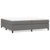 Boxspring met matras stof donkergrijs 200x200 cm