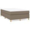 Boxspring met matras stof taupe 120x200 cm