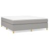 Boxspring met matras stof lichtgrijs 180x200 cm