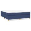 Boxspring met matras stof blauw 180x200 cm