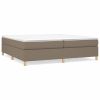 Boxspring met matras stof taupe 200x200 cm