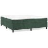 Boxspring met matras fluweel donkergroen 180x200 cm