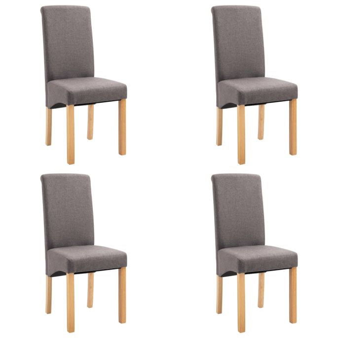 Eetkamerstoelen 4 st stof taupe