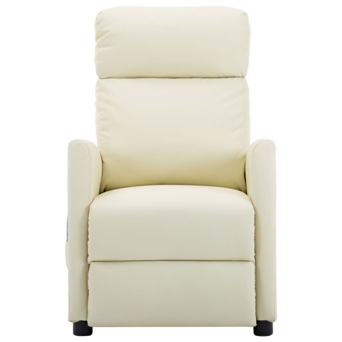 Massagestoel kunstleer crèmekleurig