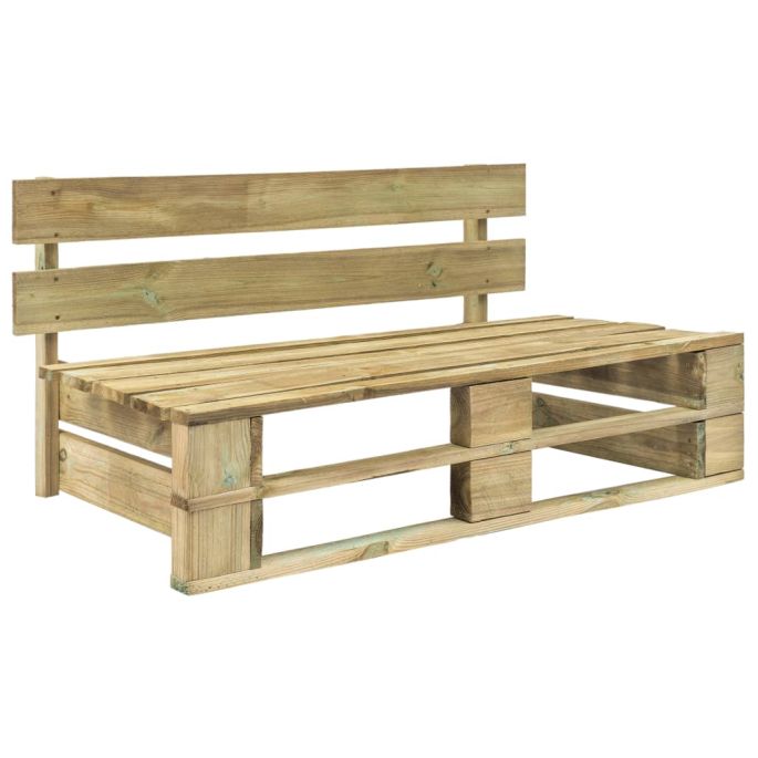 Tuinmiddenbank pallet groen geïmpregneerd grenenhout