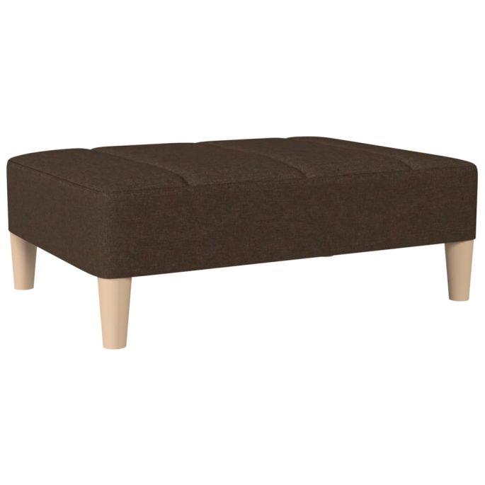 Voetenbank 78x56x32 cm stof donkerbruin