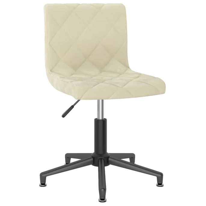 Eetkamerstoelen draaibaar 4 st fluweel crèmekleurig