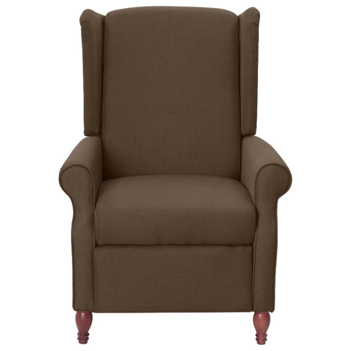 Fauteuil verstelbaar stof bruin
