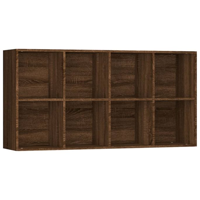 Boekenkast 66x30x130 cm bewerkt hout bruineikenkleurig