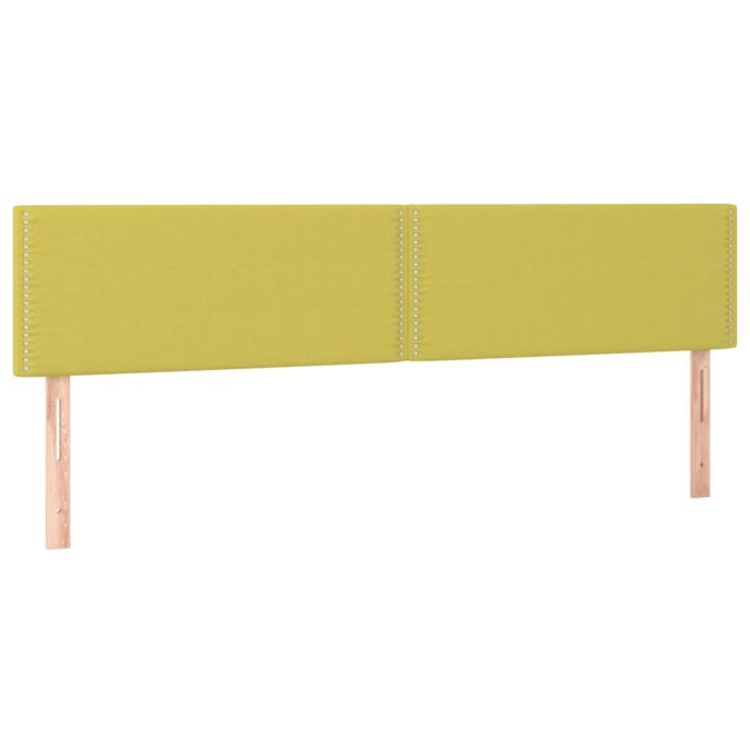 Hoofdborden 2 st 90x5x78/88 cm stof groen