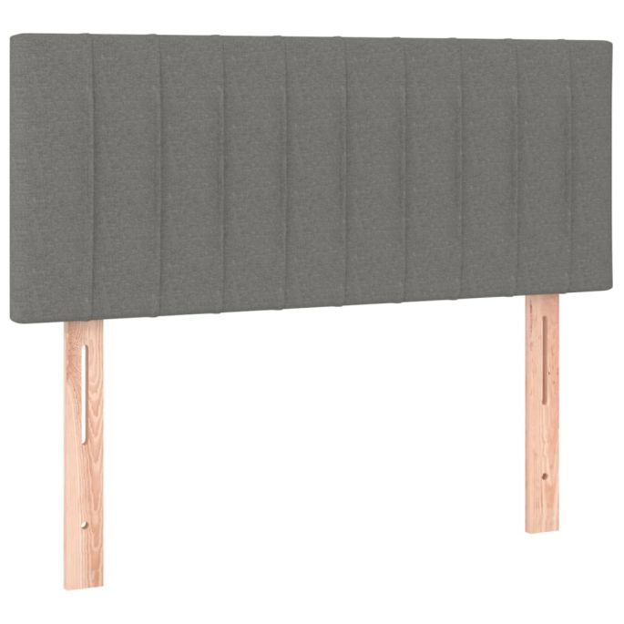 Hoofdbord 100x5x78/88 cm stof donkergrijs